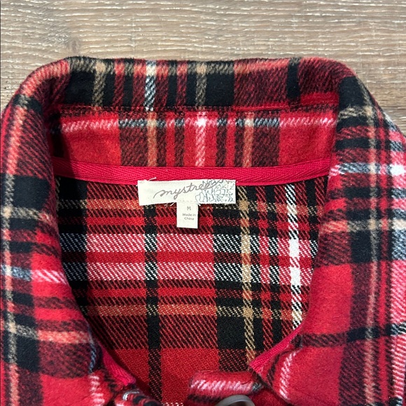 Mystree Red and Black Plaid Shacket - Picture 2 of 7